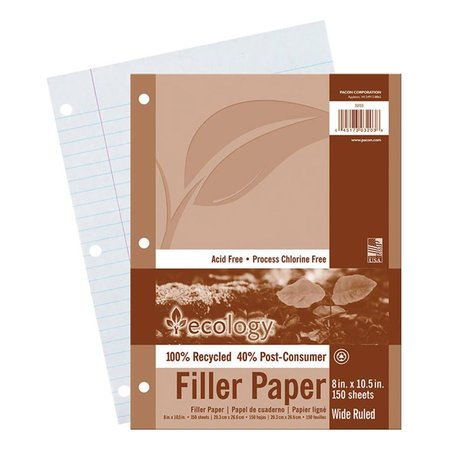 PACON CORPORATION Pacon PAC3203-6 Ecology Recycled Filler Paper Pack Wide Ruled - Pack of 6 PAC3203-6